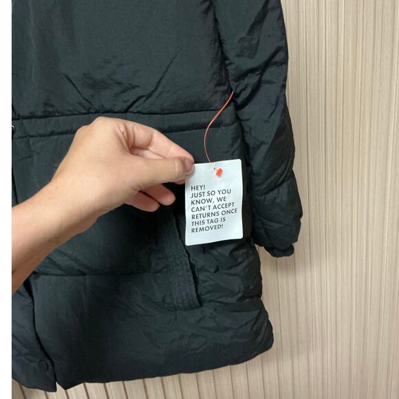 Topshop Women's Tie Detail Puffer Jacket Size 8 - Picture 5 of 9